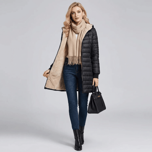 Moletom Feminino Puffer Longo Peluciado