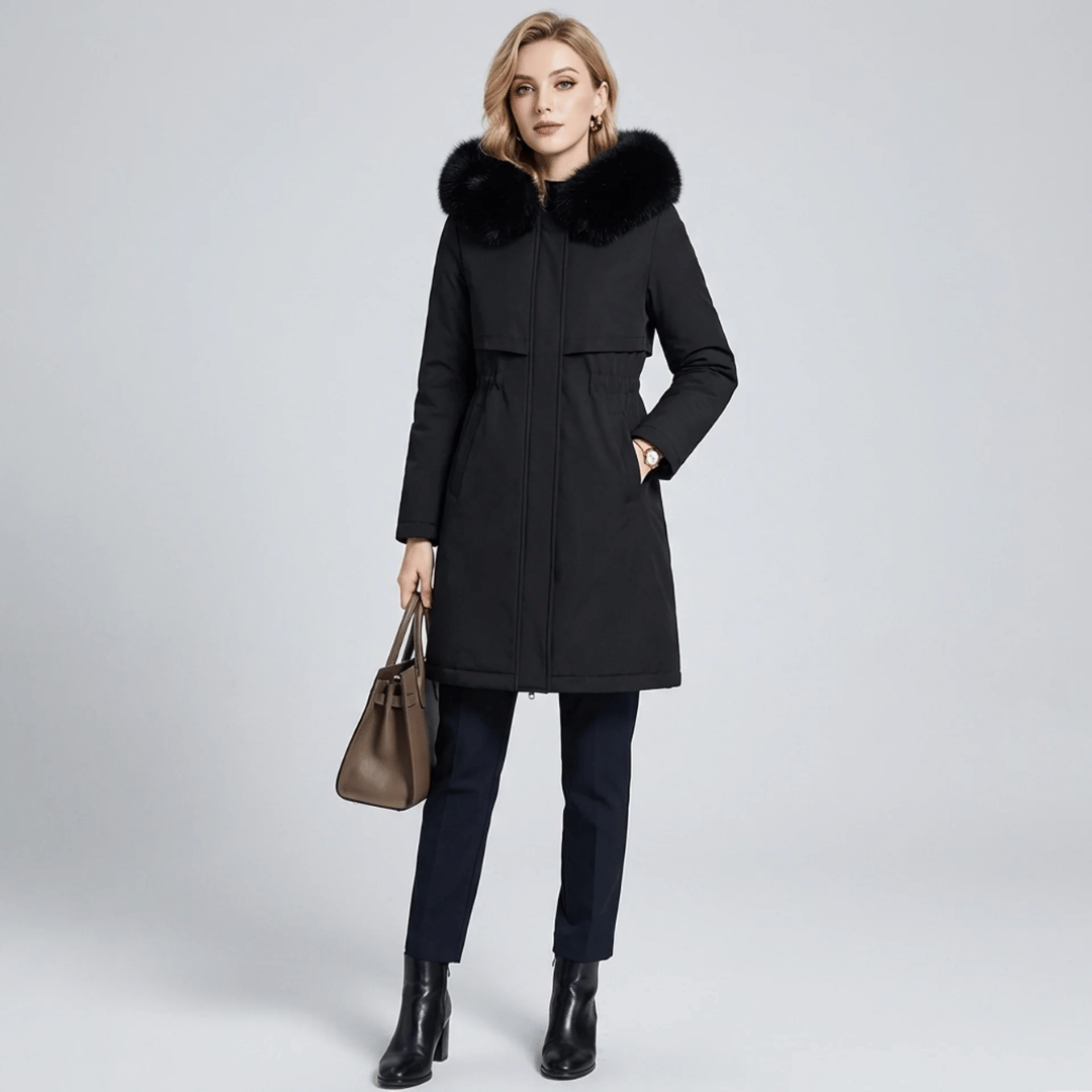 Moletom Feminino Trench Peluciado com Capuz