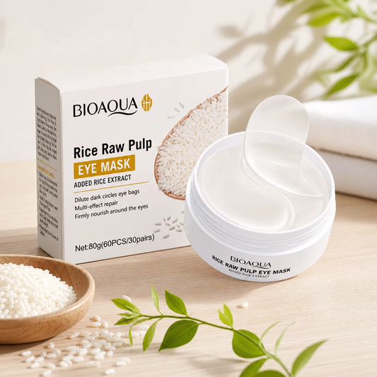 Máscara para Olhos Bioaqua Colágeno e Arroz Hidratante 60 Unidades
