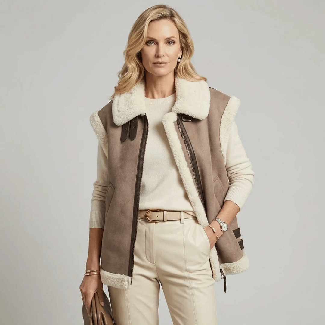 Maxi Colete Feminino com Pelo