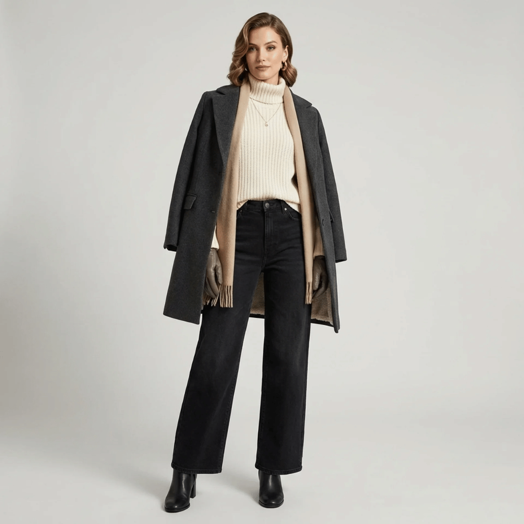 Calça Jeans Wide Leg Feminina Peluciada