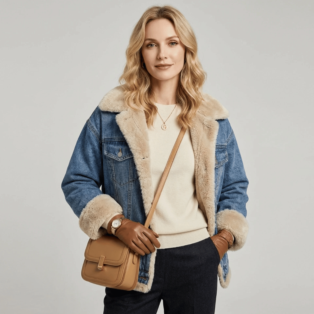 Moletom Feminino Jeans Peluciado
