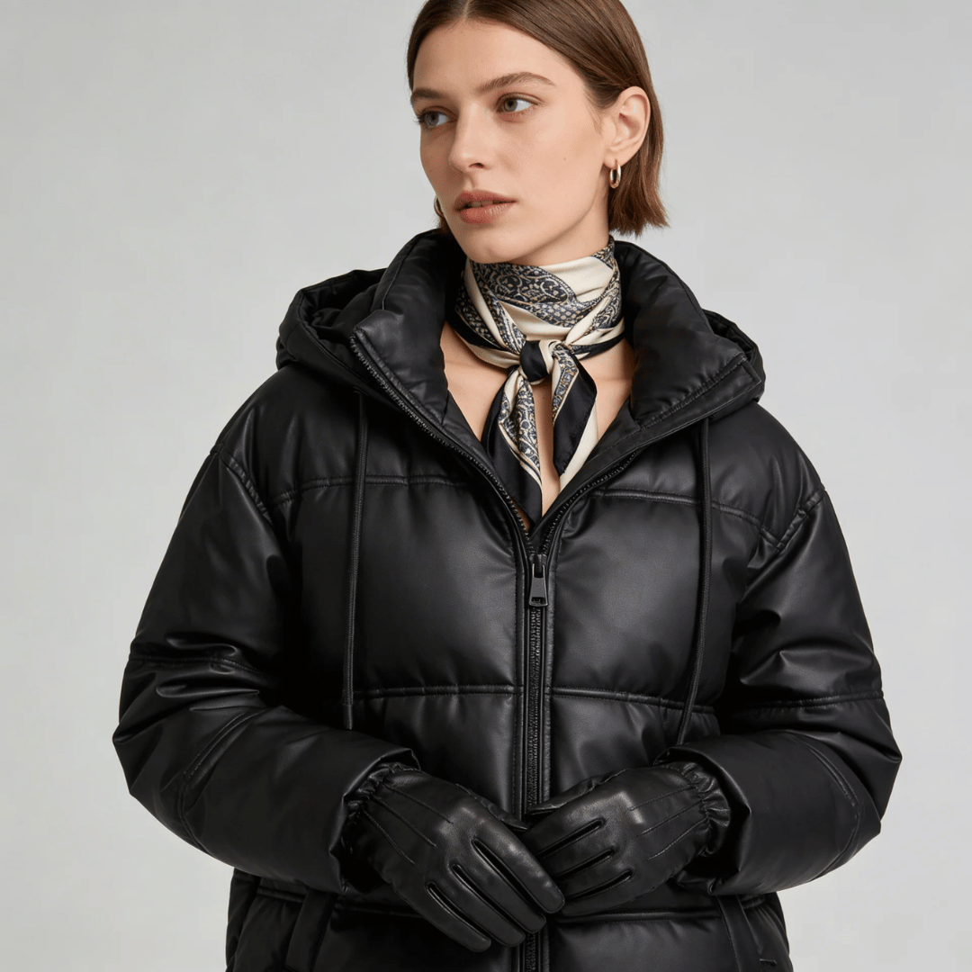 Moletom Feminino Puffer com Capuz