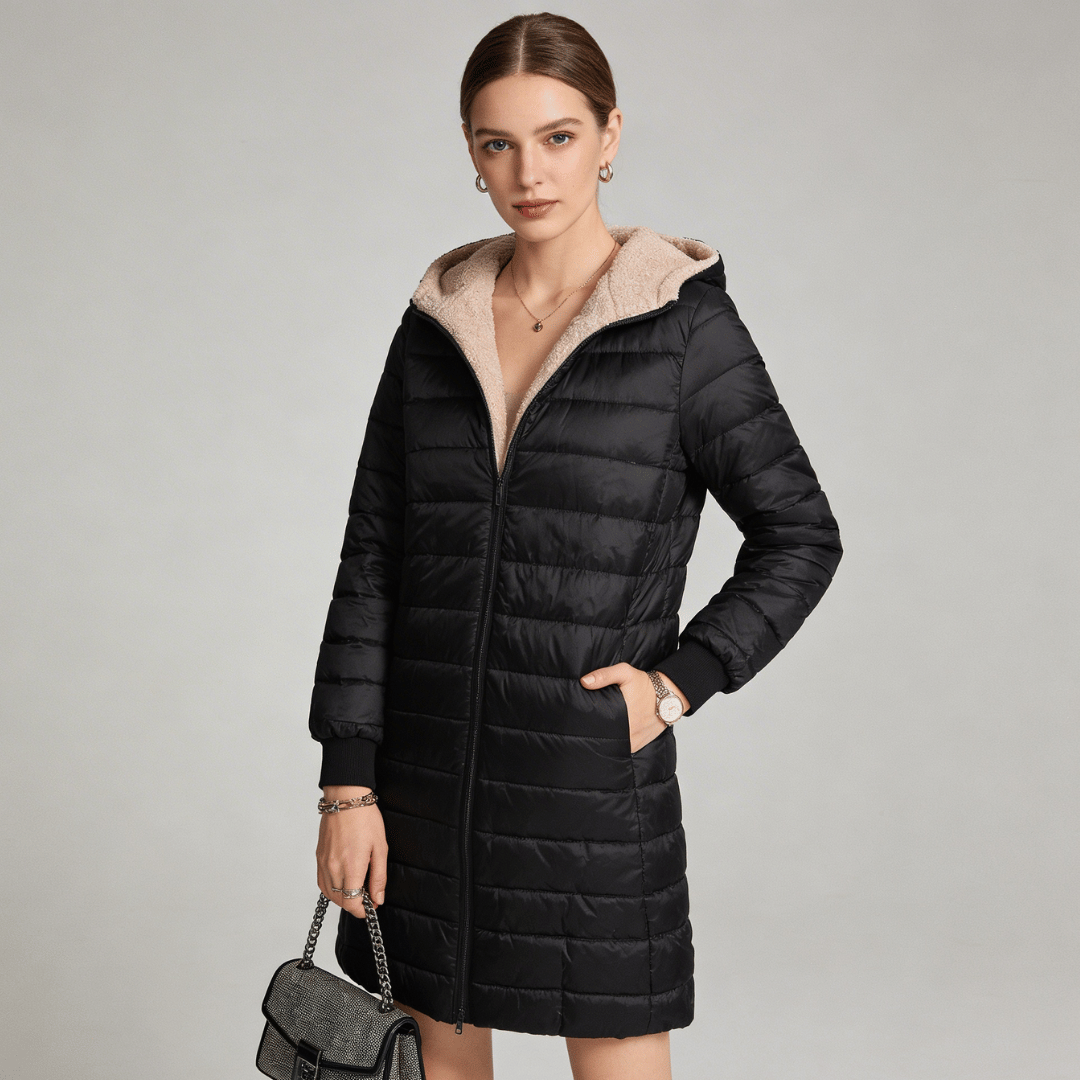 Moletom Feminino Puffer Longo Peluciado