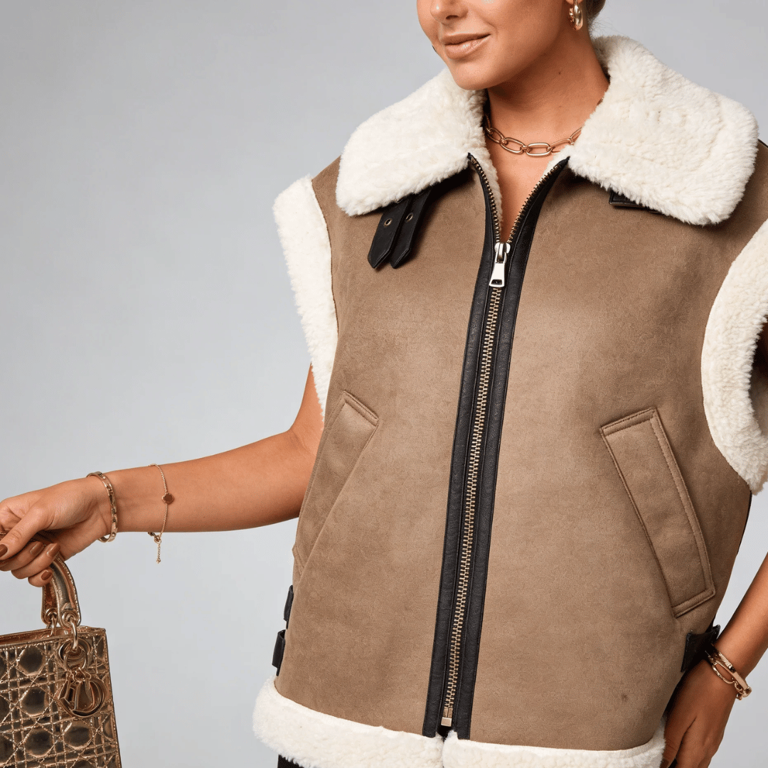 Maxi Colete Feminino com Pelo