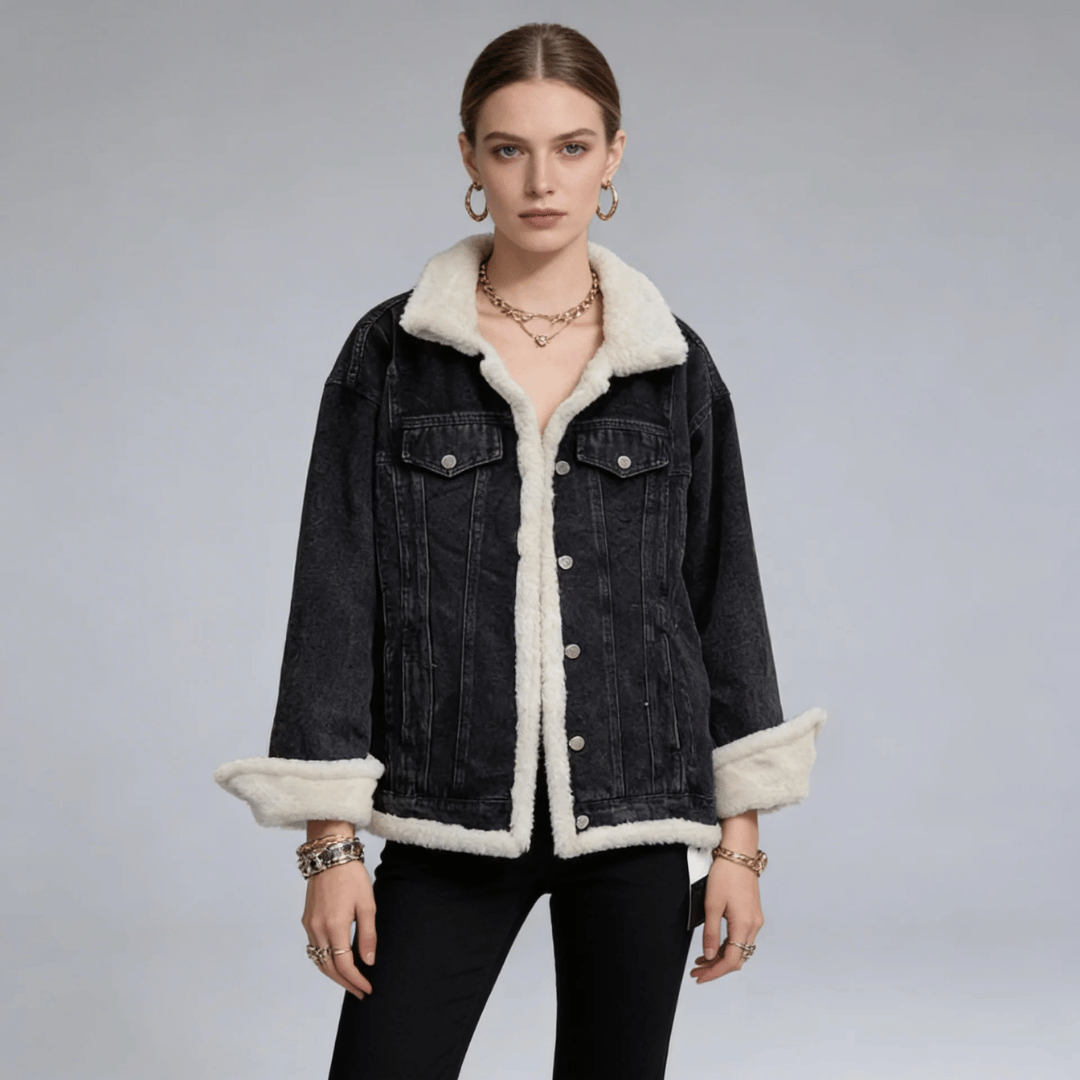 Moletom Feminino Jeans Peluciado