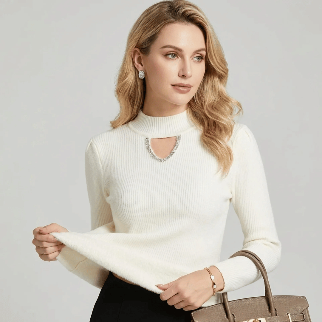 Suéter Feminino Peluciado Diamante