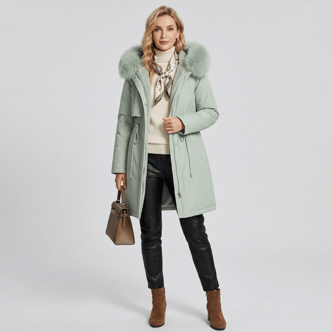 Moletom Feminino Trench Peluciado com Capuz
