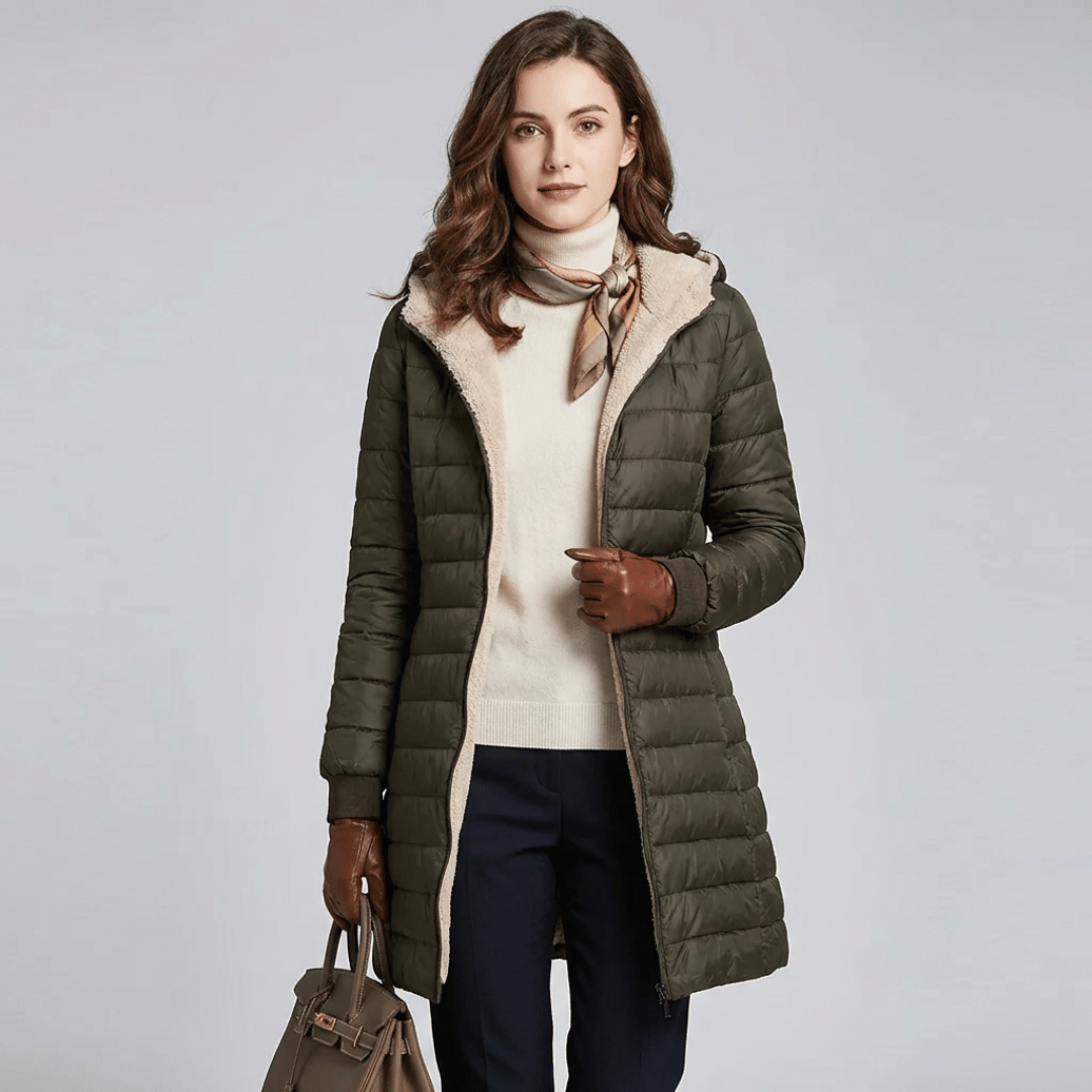 Moletom Feminino Puffer Longo Peluciado