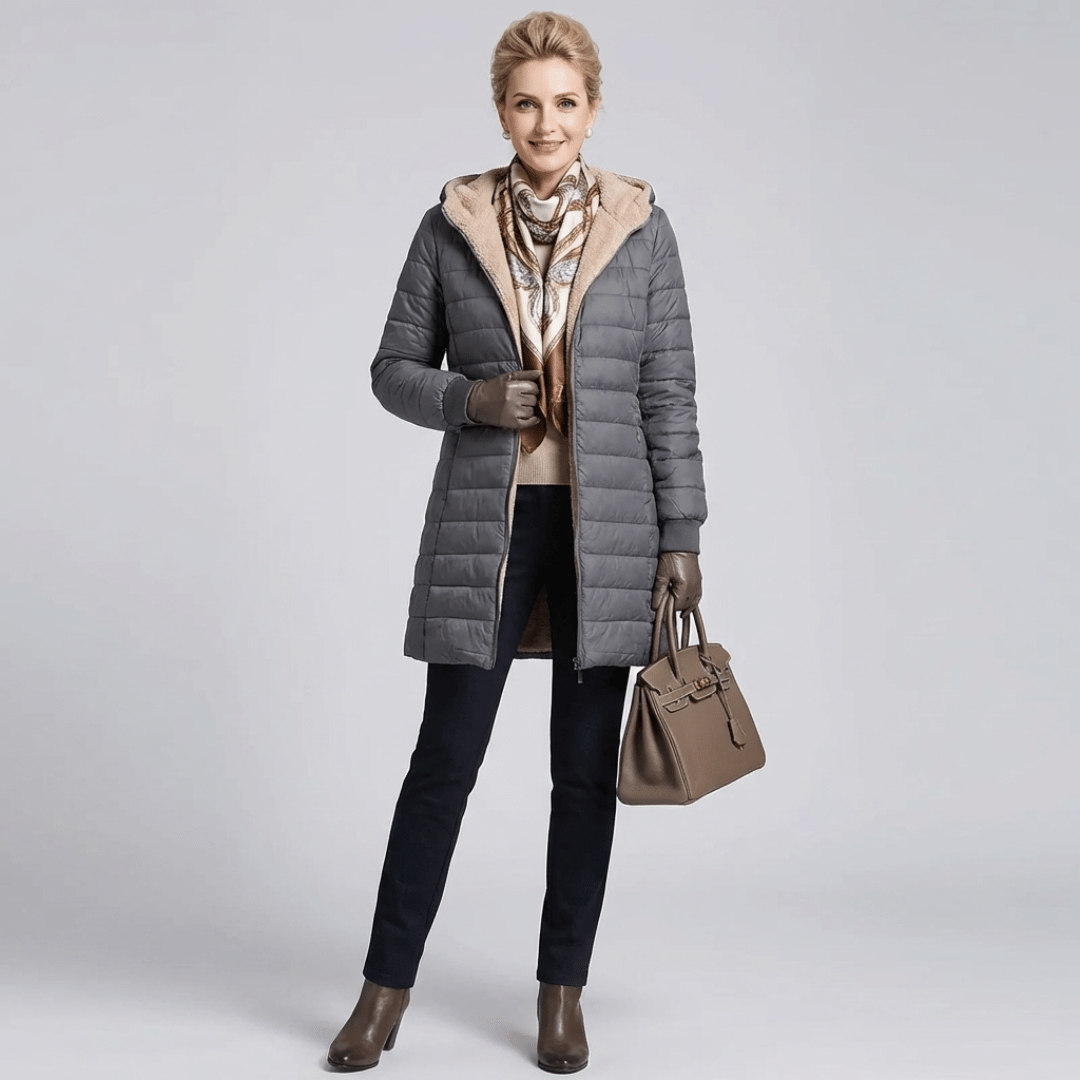 Moletom Feminino Puffer Longo Peluciado