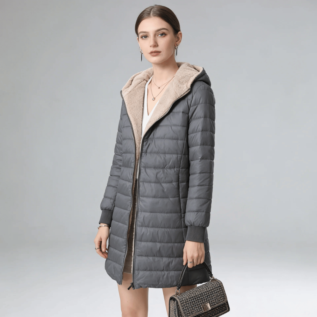 Moletom Feminino Puffer Longo Peluciado