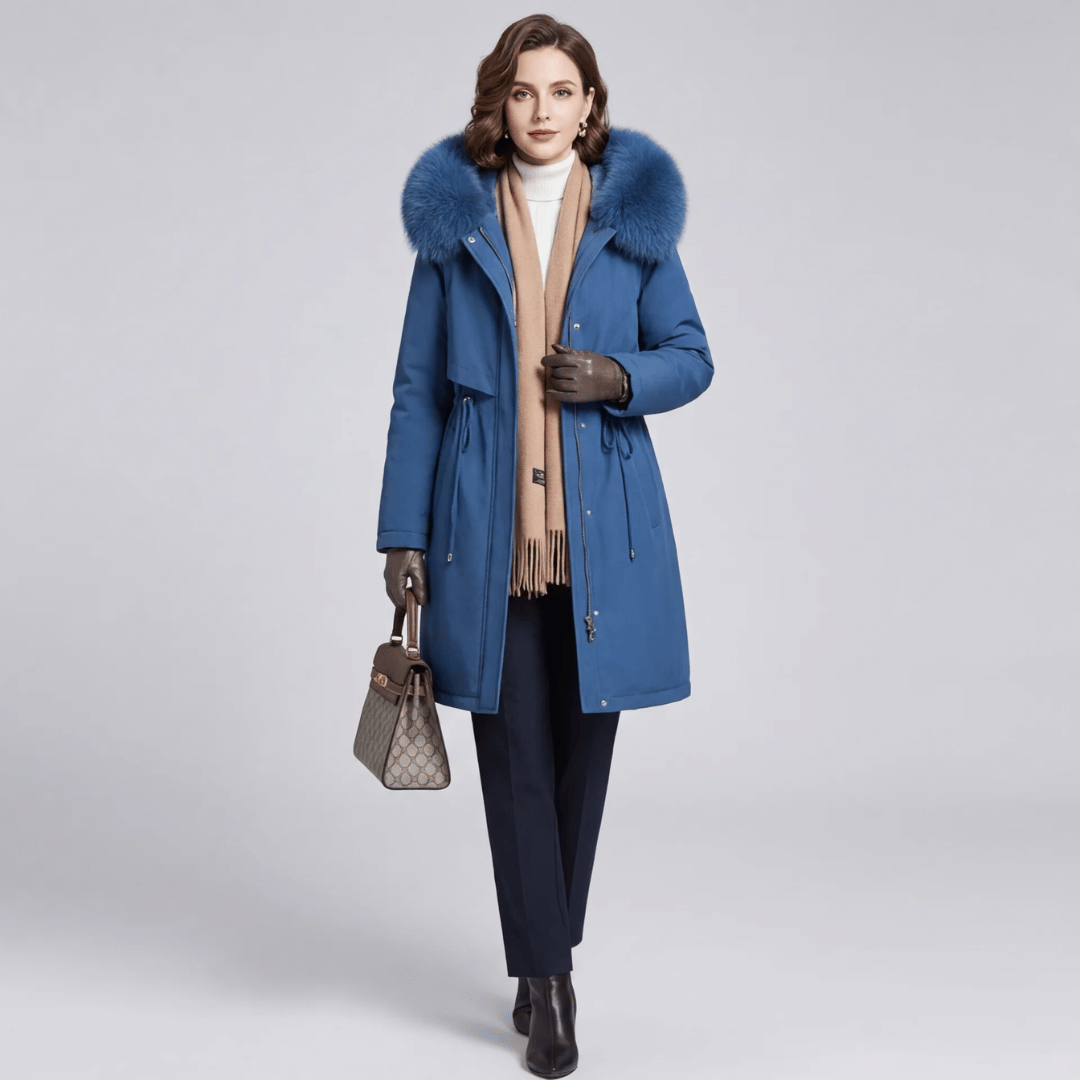 Moletom Feminino Trench Peluciado com Capuz