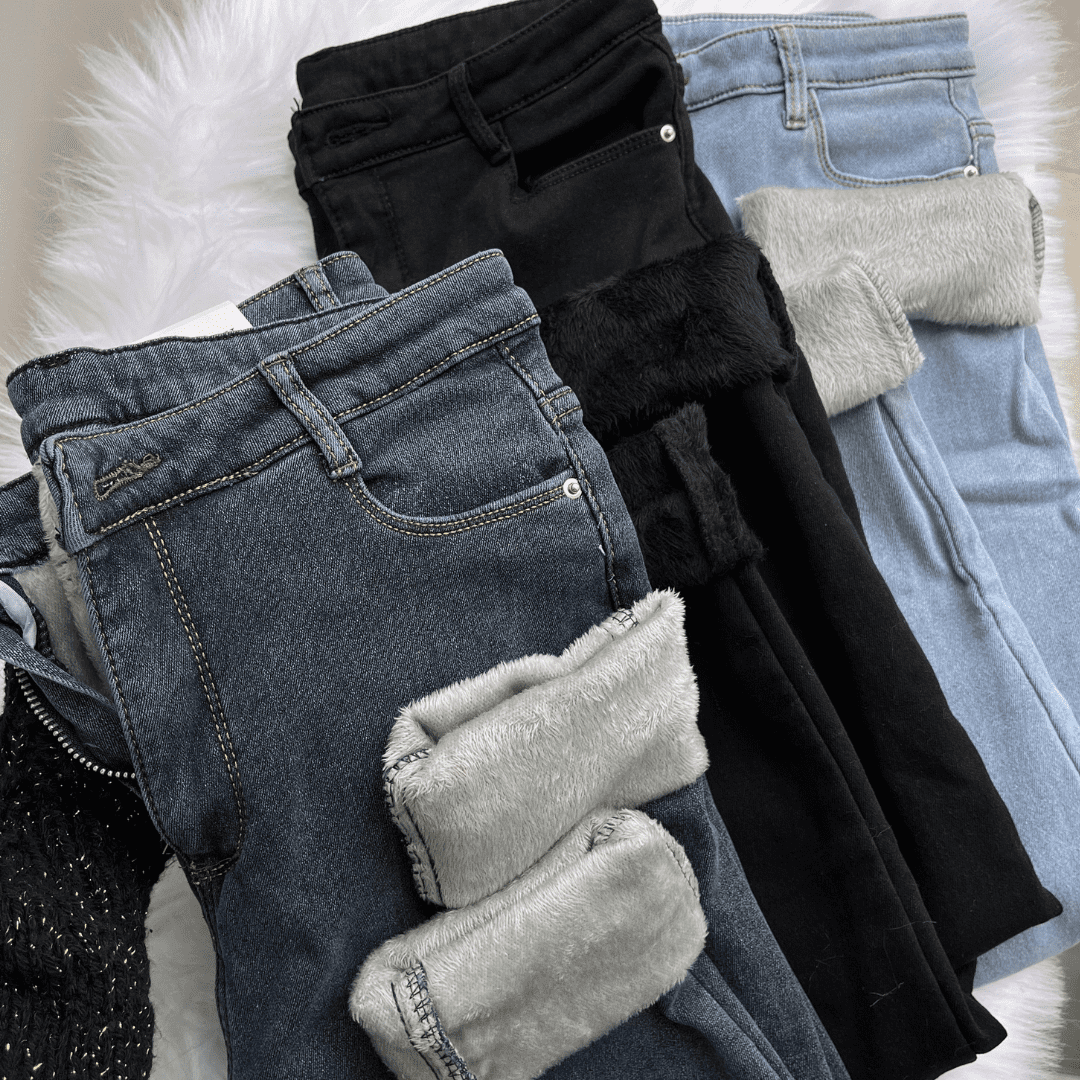 Calça Jeans Feminina com Elastano Peluciada