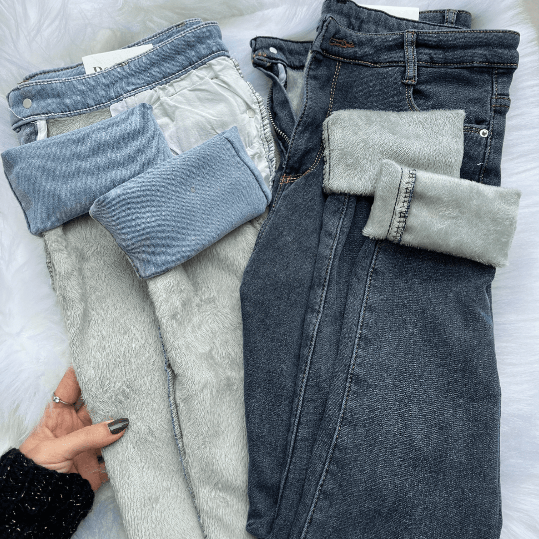 Calça Jeans Feminina com Elastano Peluciada