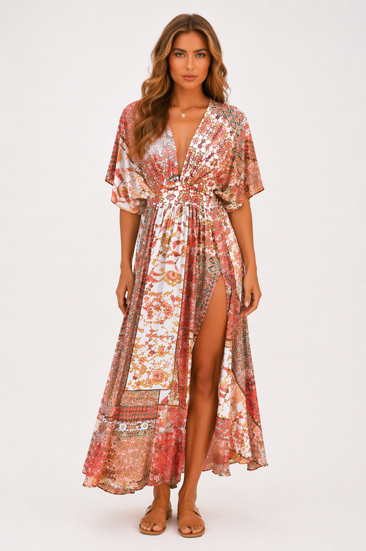 Vestido Brisa Floral do Deserto