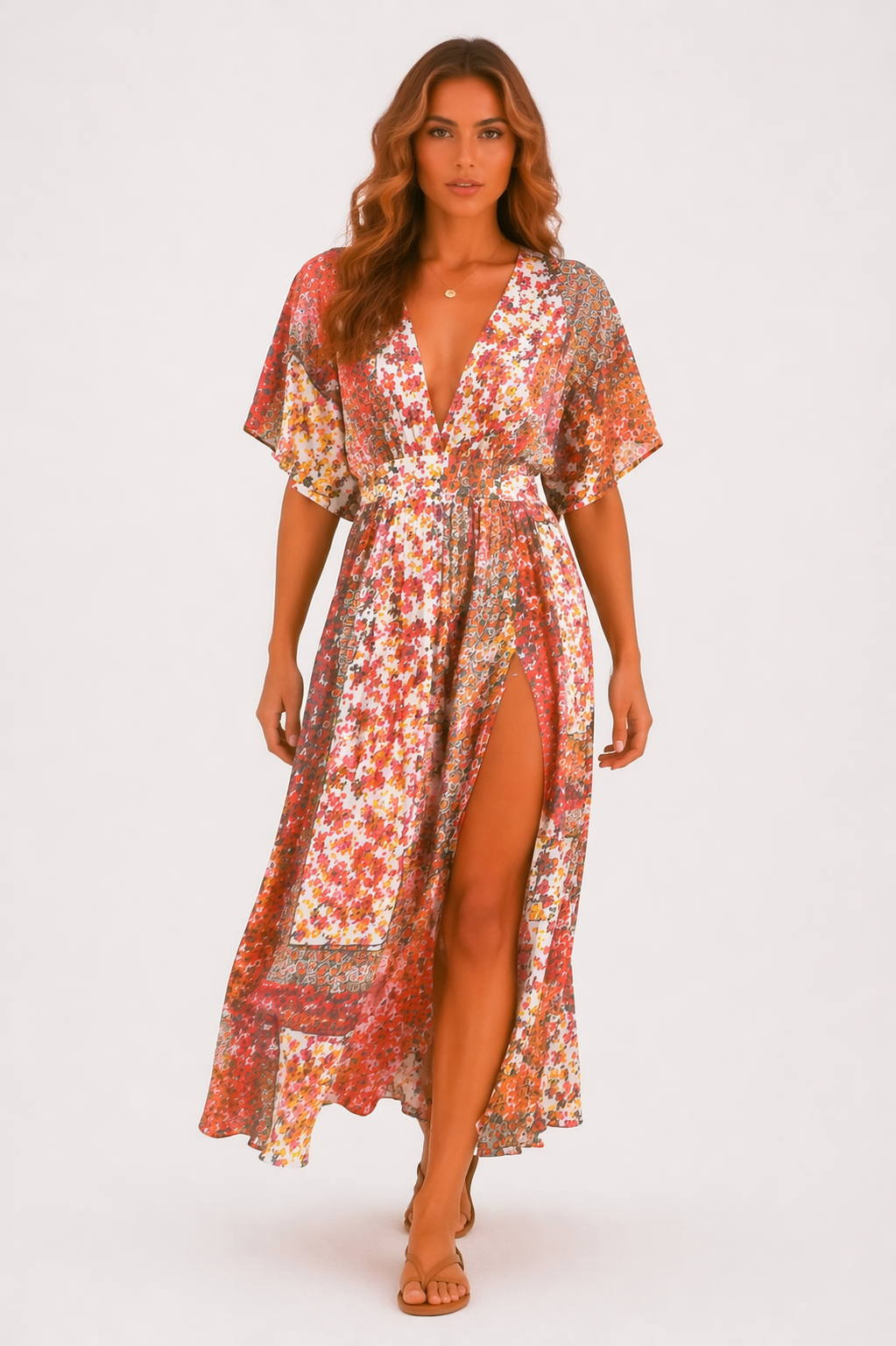 Vestido Brisa Floral do Deserto