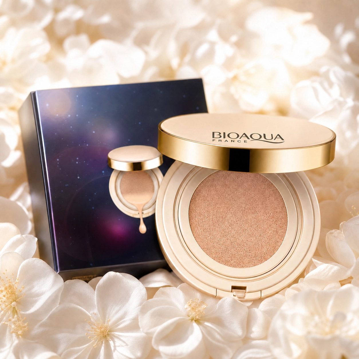 Bioaqua Base Corretiva Cushion Coreana com Esponja Aplicadora