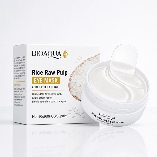 Máscara para Olhos Bioaqua Colágeno e Arroz Hidratante 60 Unidades