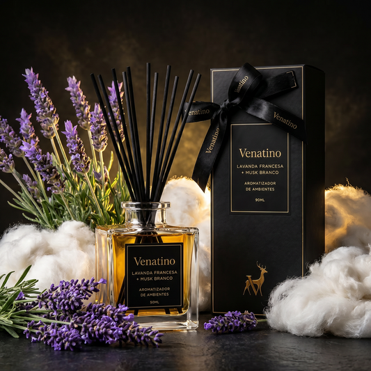 Difusor de Ambiente Venatino Lavanda Francesa & Musk Branco 90ml