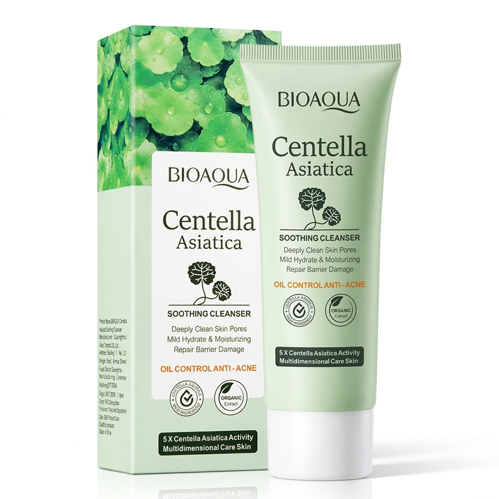 Sabonete Facial BIOAQUA Centella Asiática Controle de Oleosidade e Limpeza Profunda
